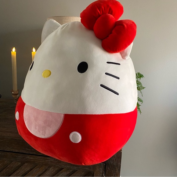 Sanrio x Squishmallows Jumbo Hello Kitty Classic Plush Toy 24” HUGE XL Red Bow - Picture 6 of 13